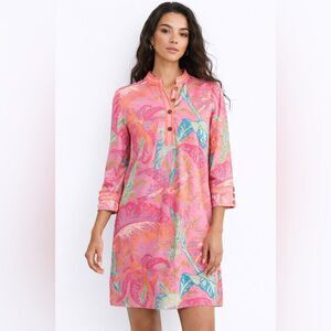Gretchen Scott Designs Tropical Print Tunic Dress